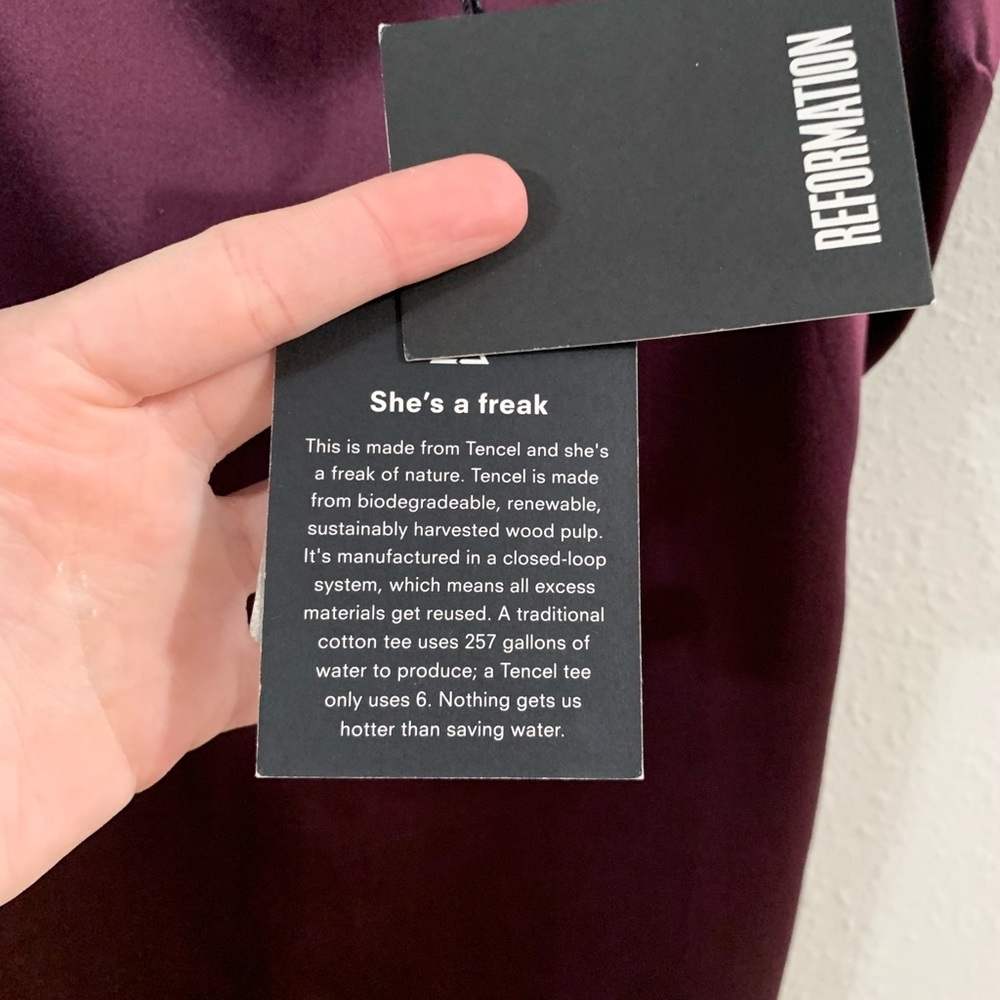 Reformation Tea Dress - Boysenberry - Picture 8 of 10